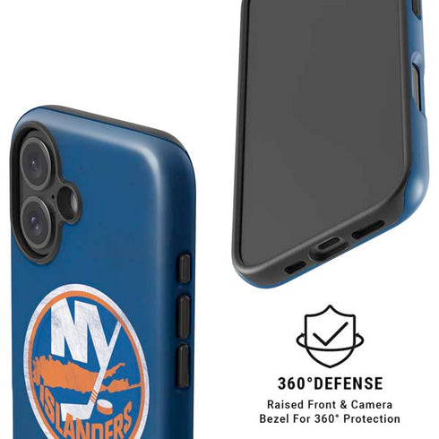 NHL New York Islanders Distressed iPhone 16 Plus Magsafe Impact Case